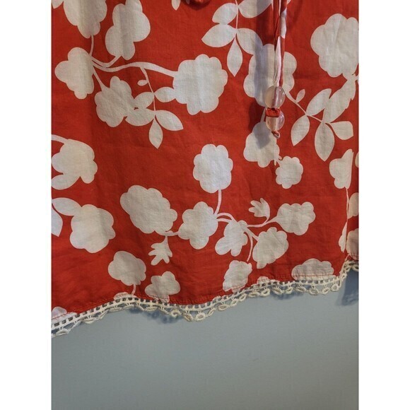 Mudpie Womens Size Small Sleeveless Avery Crochet Neck Shift Dress Belted Floral - Picture 11 of 11